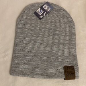 *WINTER SALE* YOU ARE GOOD Heather Gray Knit Double Layer Beanie, New, O/S